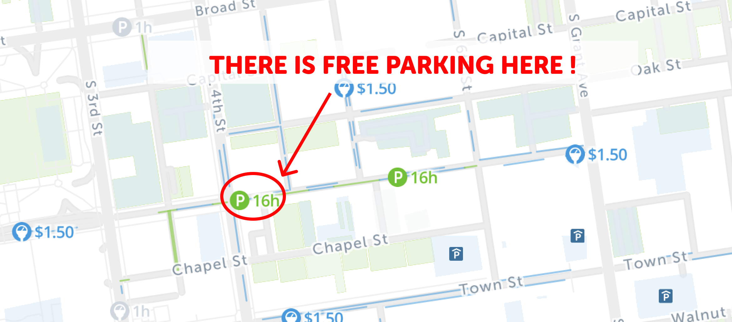 map of free parking in Columbus - SpotAngels